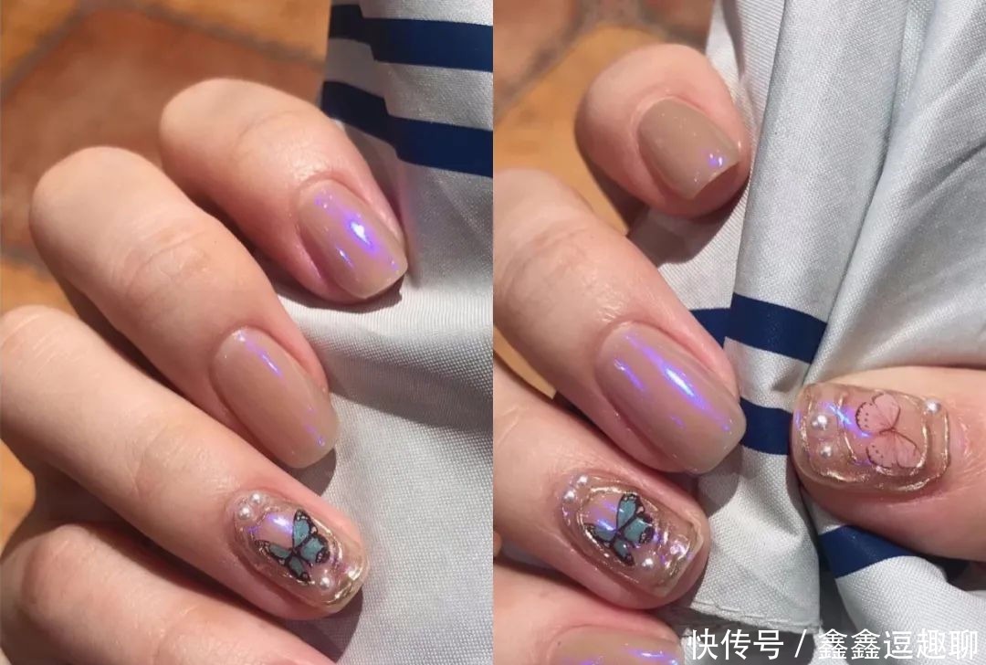 现实中美炸的极光美甲,梦幻炫彩,仙掉眉毛很上头!