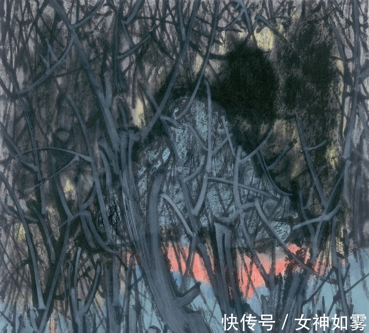 中国画$曹鑫中国画|有意渲染一种神秘而幽深的气氛