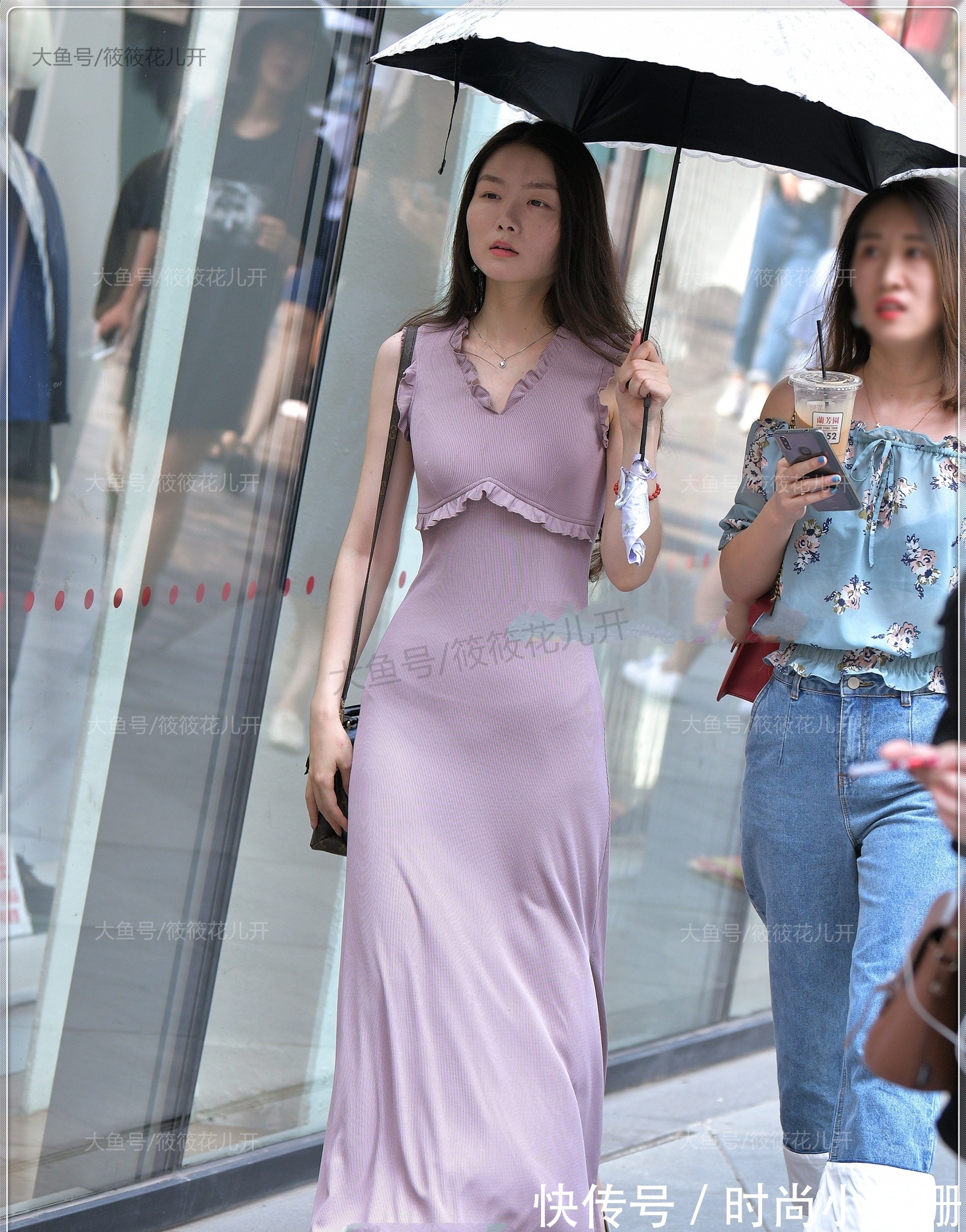 针织长裙 粉色针织长裙,温婉大气,青春减龄