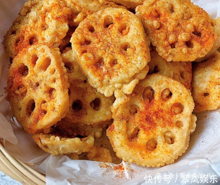 爆好吃的椒盐藕片！外酥里嫩！巨简单！