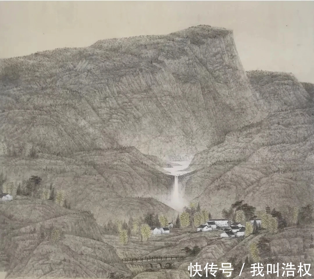 房军#工写之间,山东画院房军山水画