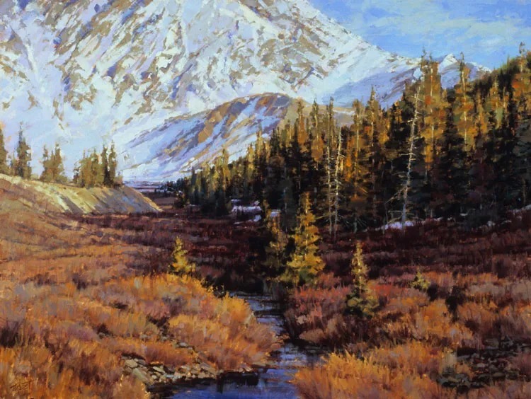 油画&她的风景油画清新自然，浪漫且又淳朴