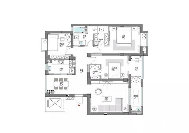 客厅|他家136平新房，家具优雅，客厅大方，背景墙富有品味！太迷人了