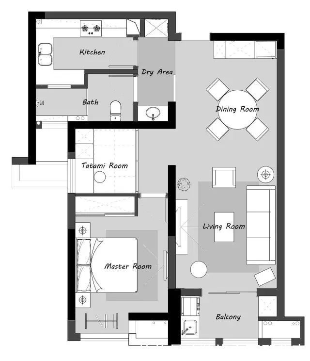 榻榻米|67平小户型二居室,全屋榻榻米设计,让小卧室变得更实用