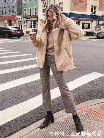 直筒裤 九分裤+短靴=入冬最潮搭配套路,显瘦显高帅翻天!