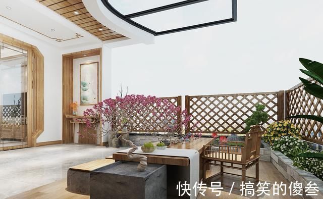 新中式风|130平米新中式风,听了老公的话,餐厅酒柜这样设计,美观又实用