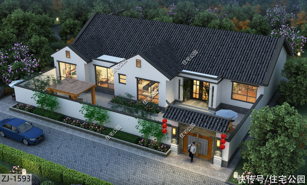 占地面积|农村盖房的好月份,10套一层户型奉上,第3套造价低第6套特别美