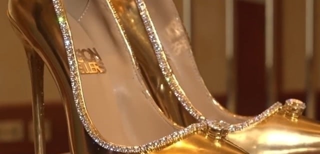 钻石 全球最贵的高跟鞋,钻石镶边黄金为底,价值1.17亿人民币!