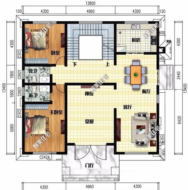 真石漆|2栋宽13米左右的简欧别墅,城里有房村里有墅,成功人的象征