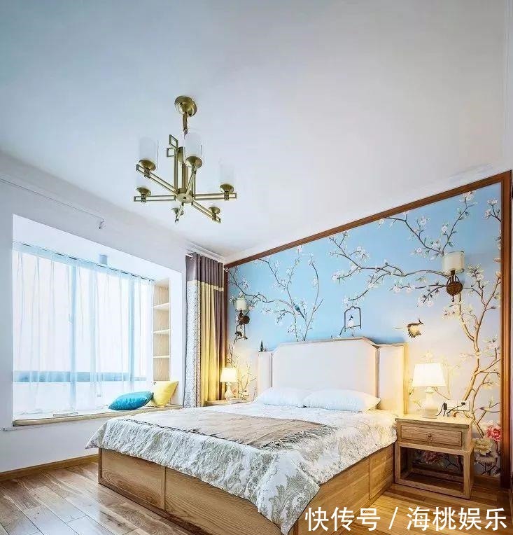 书房|135平四居室,原木中式风格,文化石电视墙,又增添了些野性美