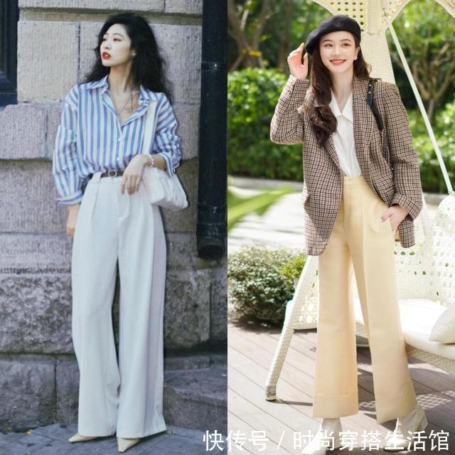 阔腿裤|秋天穿阔腿裤,搭什么鞋子才好看又时髦?