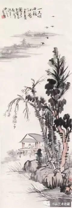  溪山烟雨|国画名家：潘天寿山水画50幅赏析