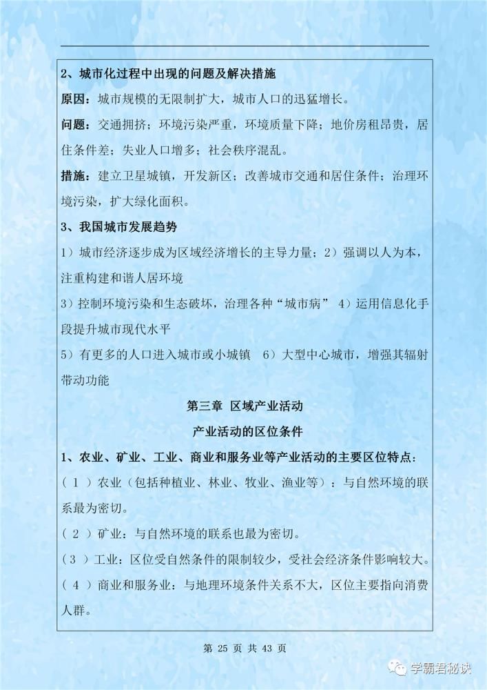 测试|高中地理学业水平测试复习提纲，高中生必看，全都是考试重点！