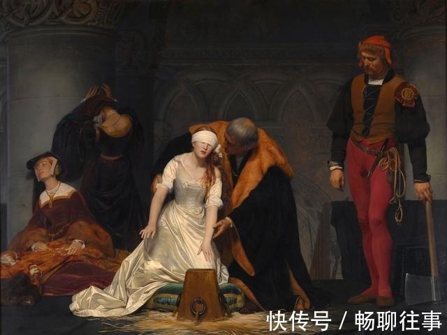 英国女王$西方名画里面的悲情角色,历史上第一位惨遭斩首的英国女王