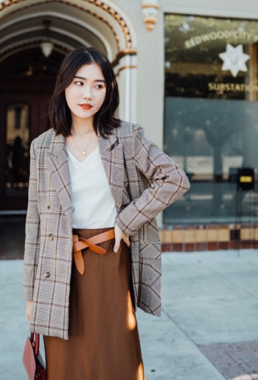 格纹西装|30＋女人如何穿西装？请参考这4套穿搭范本，优雅时髦显气质