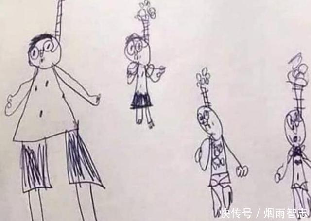 孩子画全家福作业,老师怀疑有心理问题,宝妈哭笑不得:看错了