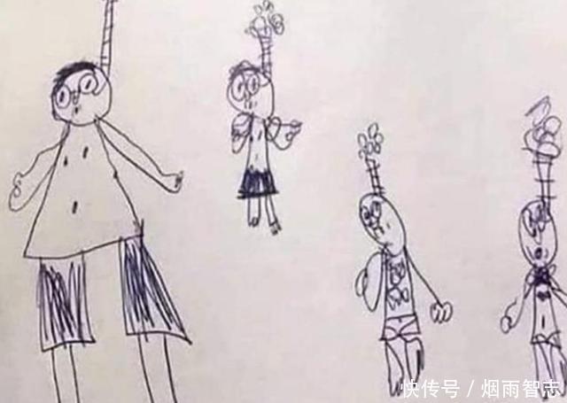  孩子画全家福作业，老师怀疑有心理问题，宝妈哭笑不得：看错了