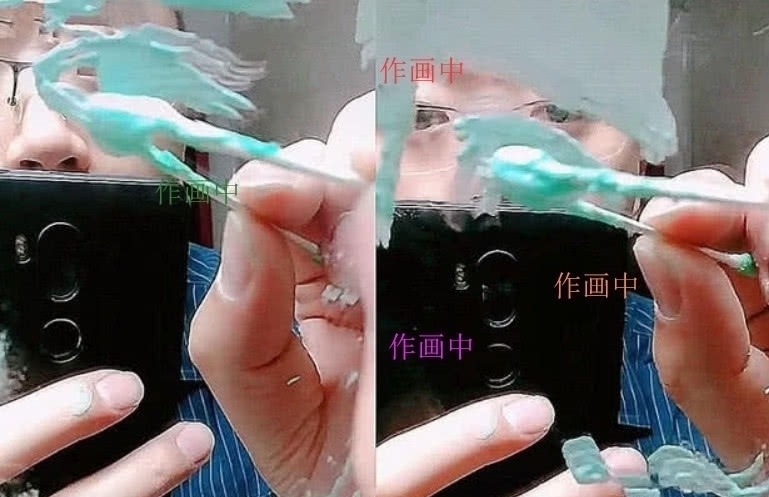 镜子#美术生挑战牙膏作画,妻子嘲笑却被关灯后征服,逃不过的心动!