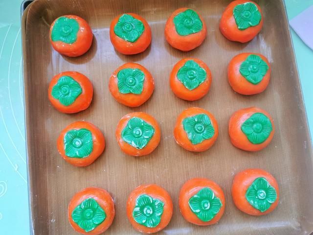 月饼|最近很火的花生柿子月饼,保姆级教程,好看又好吃,寓意更好