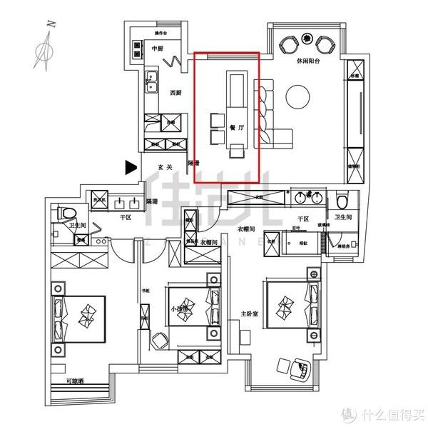 卫浴|绝！5口之家0杂物，只靠1扇门实现卫浴三分离