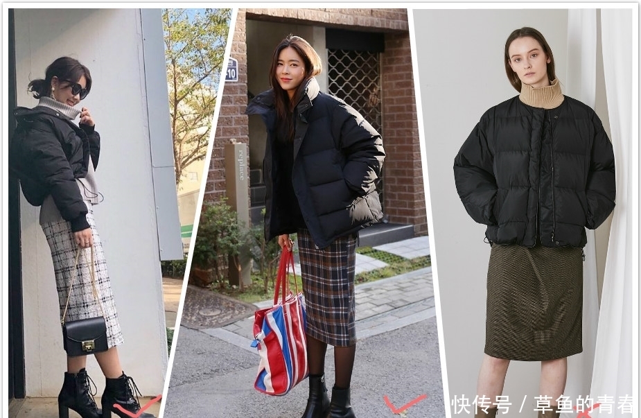 学会|黑色短款羽绒服,时髦百搭的秋冬穿搭法,三分钟就能学会