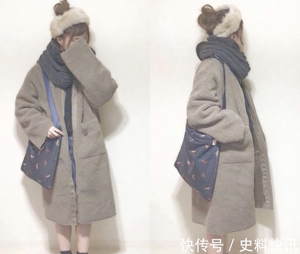 羊羔毛|谁说过年一定要穿红色?小个子女生过年这样穿,比红色更耐看