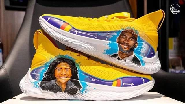 NBA球员上脚：库里8代定制版，恩比德球鞋缅怀科比