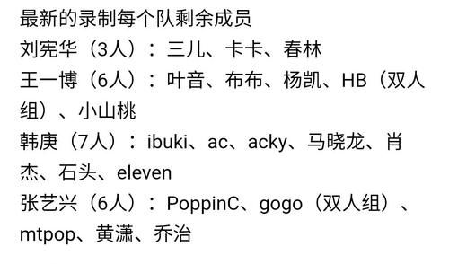 《街舞4》二十强名单曝光！韩庚战队人数最多，王一博战队还剩6人