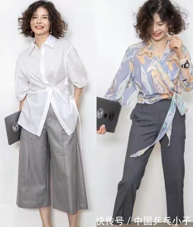 衬衫搭配 优雅与年龄无关,学这位博主的衬衫搭配技巧,50岁依旧是个姐姐