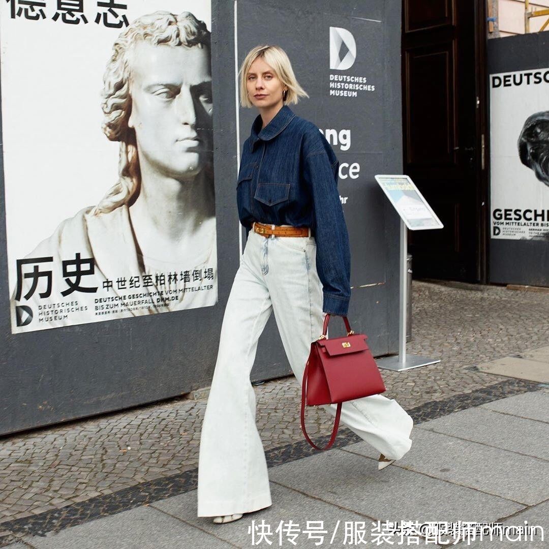 腿粗女孩怎么能少了喇叭裤，不靠PS也能“修”腿