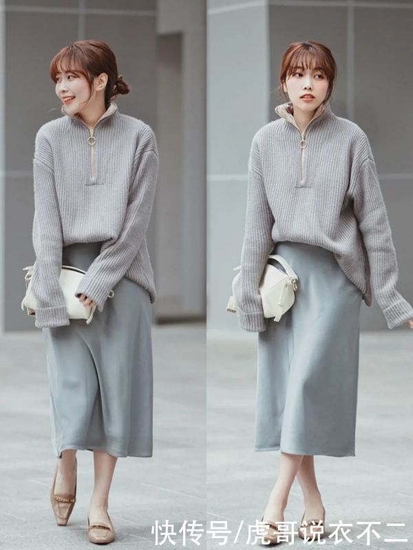 1米5的小个子春季怎么穿？看她的日系温柔风搭配，真的太会穿了