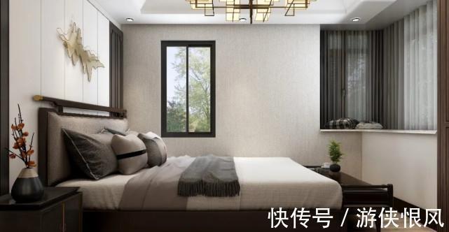 床头柜|70平新中式二居室,客厅有古典美又加以创新