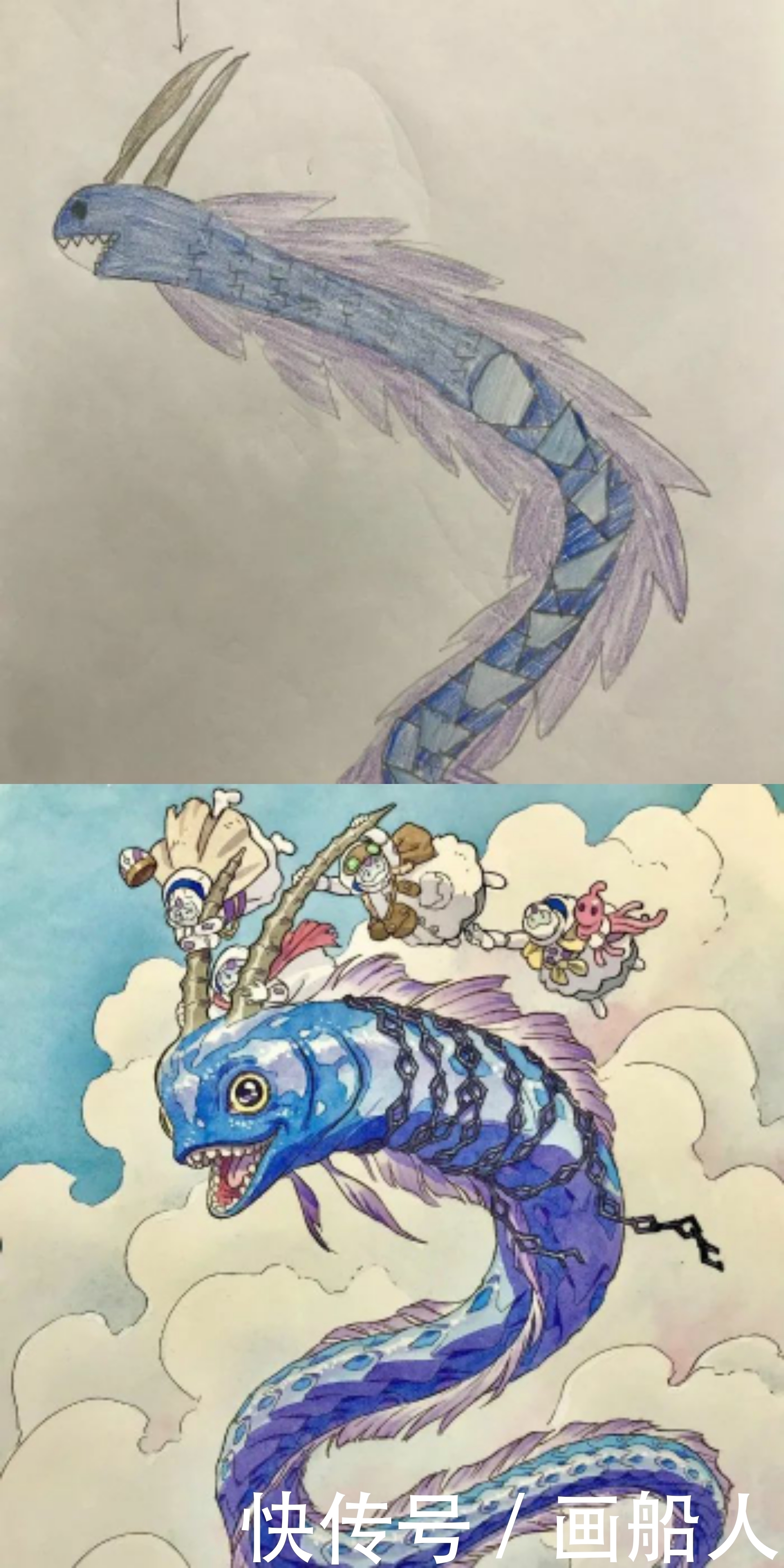 想象力|国外大神爆改儿子画作,画风突变引网友惊叹:这是别人的父亲!