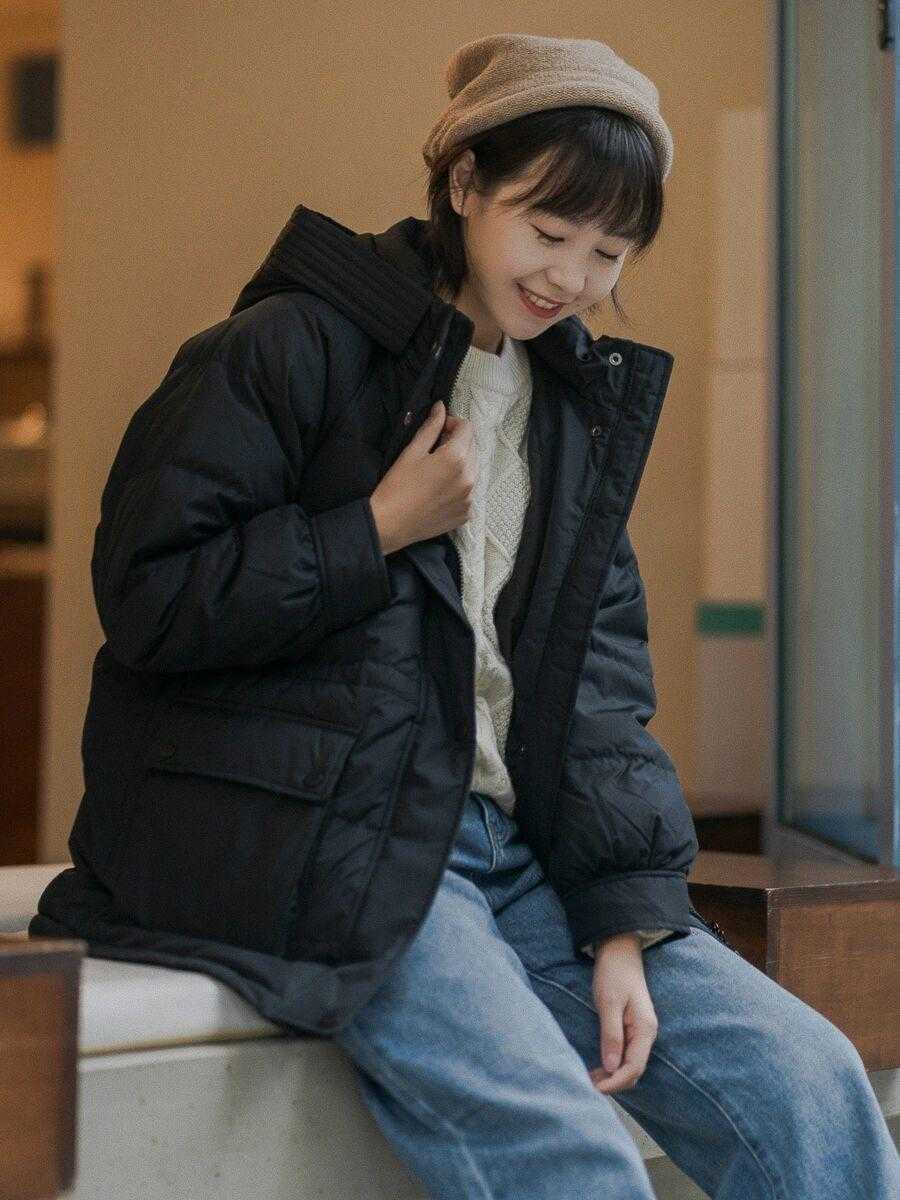 打底裤|过冬的必备羽绒服,黑色羽绒服的n种搭配,气质减龄又显瘦