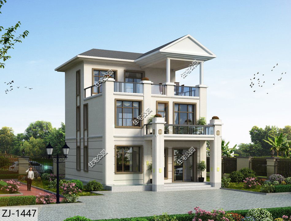 修建|精选10套三层户型图纸,占地面积均不足百平,尤其适合新农村修建