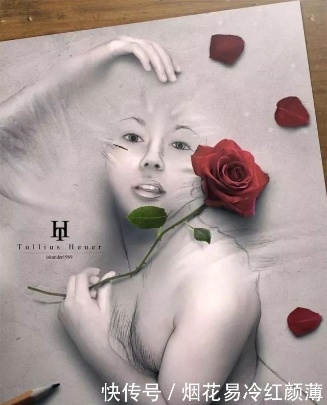 学无术!他的画作惊艳了无数人的眼球,这到底是人在画画还是画在撩人