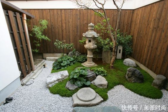 枯山水|30㎡上下小院子,可以装成简而精致的“日式花园”,简单又好看