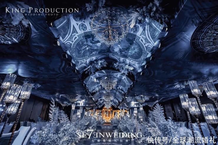 复古与浪漫巧妙结合的蓝金色巴洛克风婚礼，有没有被惊艳到啊