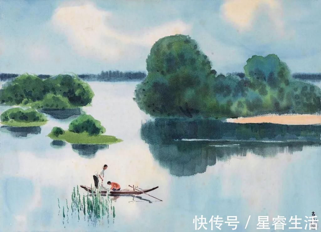 水彩&他被徐悲鸿称为“中国艺术界卓绝天才”,融入水墨意境的水彩,太美好了!