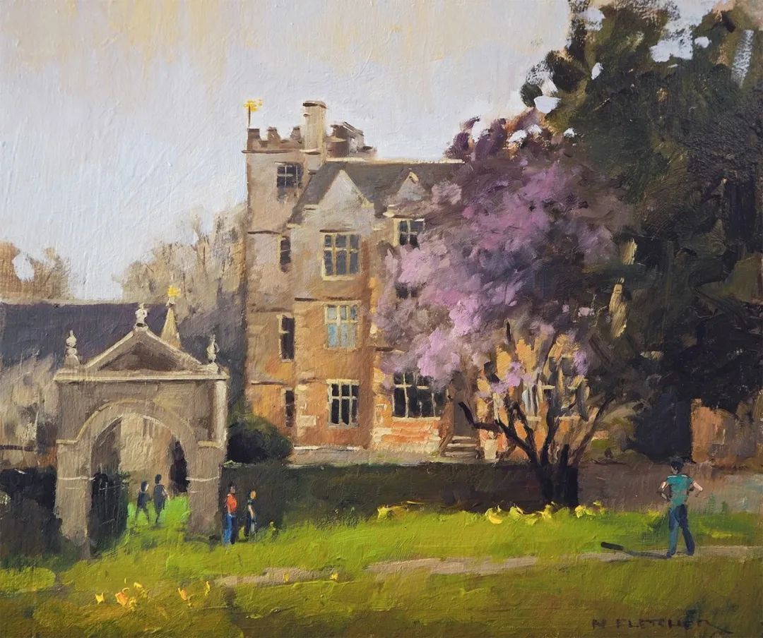 田园风光画@他用画笔,勾勒出一幅幅唯美动人的田园风光画