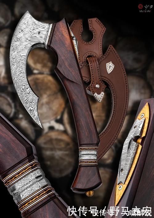 大马士革|北欧战斧,造型张狂,细节精致,手感扎实,就是舍不得用,别问,问就是贵!