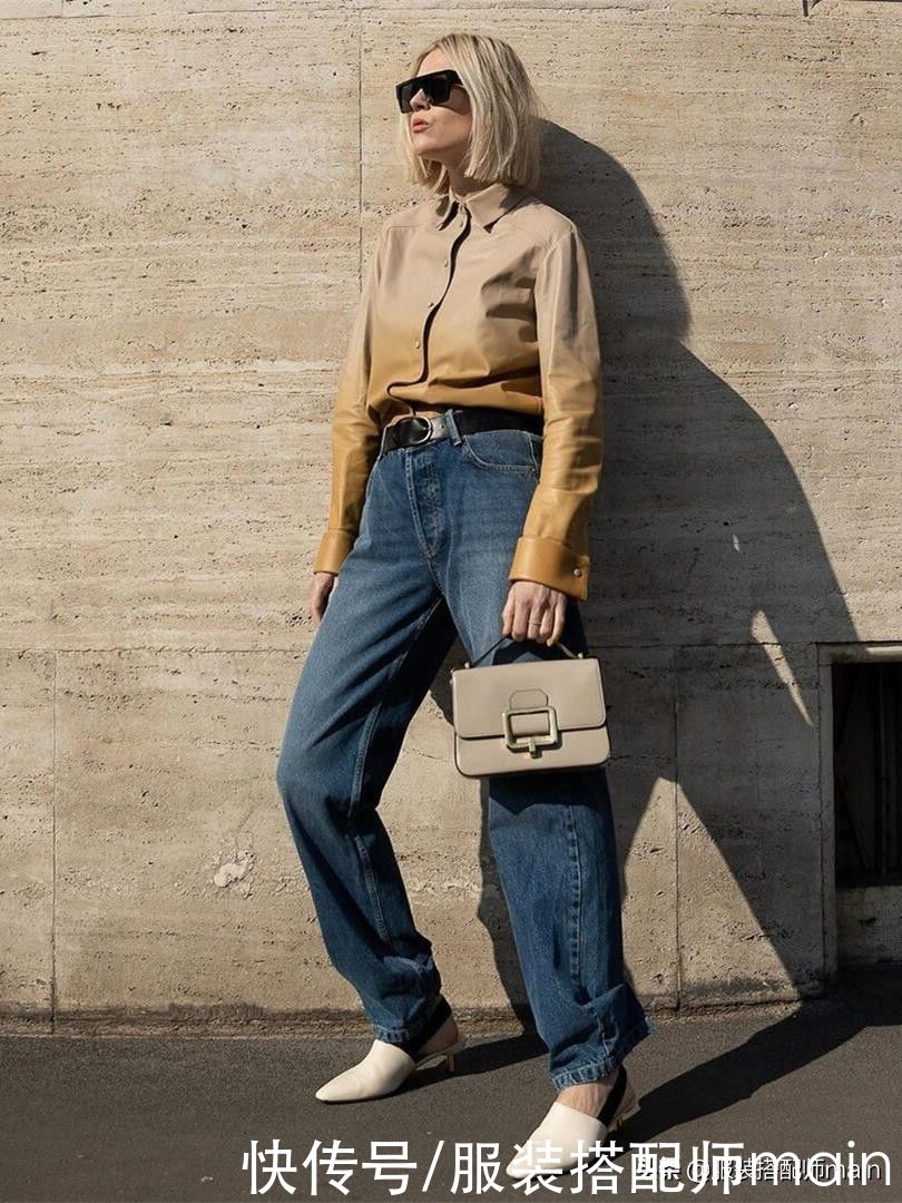 为什么说初春不能没有直筒牛仔裤？原来选对了，真的显高显瘦