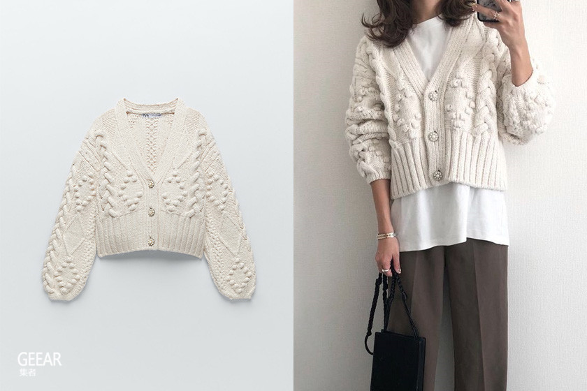 娇小|Zara这款法式复古针织外套,成为日本娇小女生的必备单品!