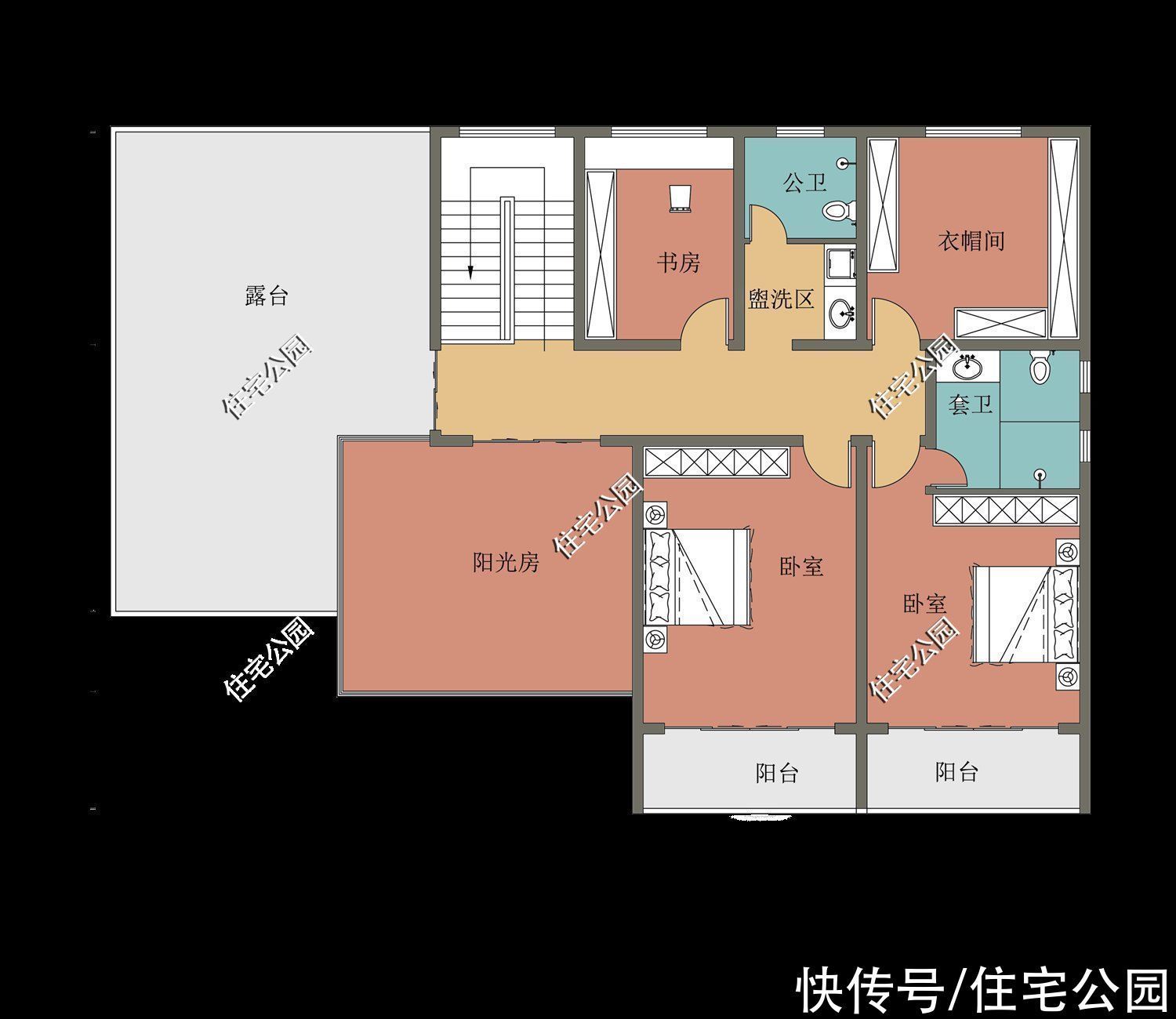 户型|15套挑空客厅户型，专为农村老百姓设计，2021年这样建房面子十足