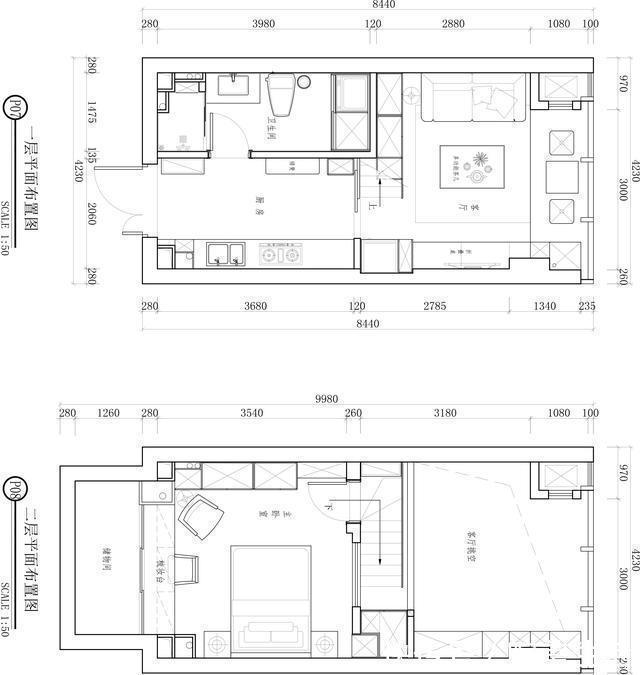 干湿分离|45平现代简约风Loft公寓，衣帽间茶室书房一个不少，一人住好惬意