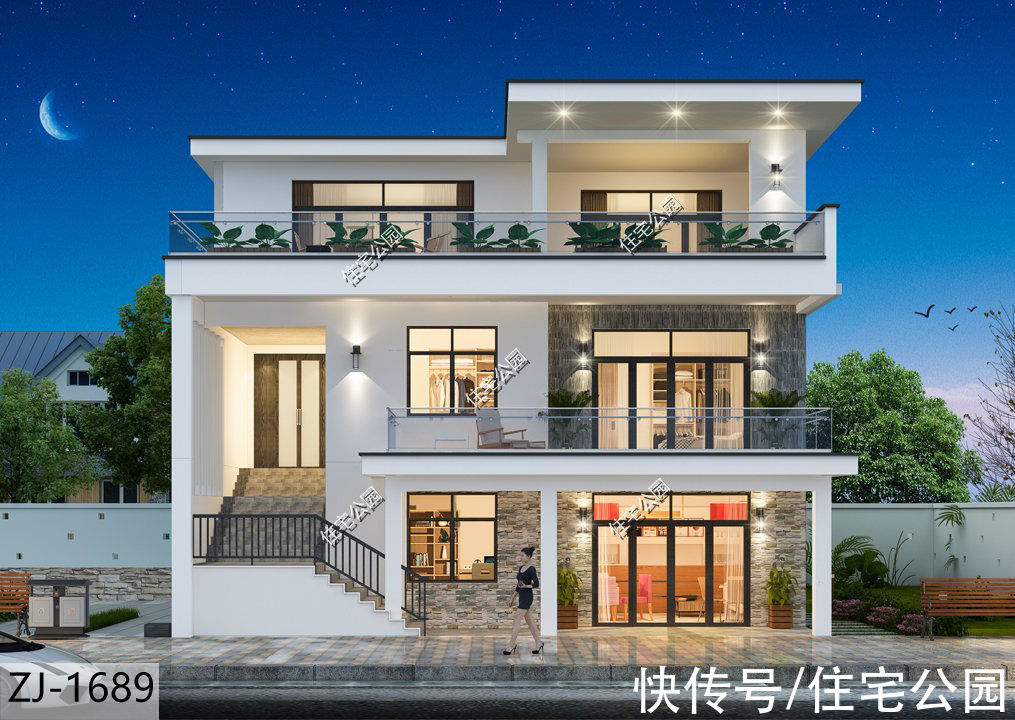 商铺|宅地临街一定要盖商铺,开店当老板就是爽,12×16米商铺户型分享