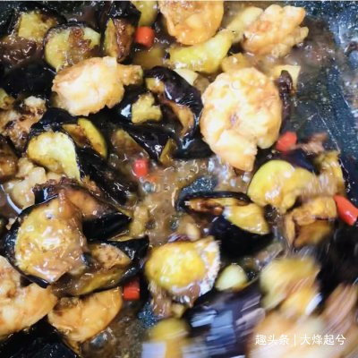 简单好上手的虾仁烧茄子,解决你的没胃口