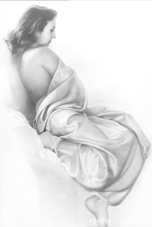 油画!他用铅笔画了一组美女,看到原画后,网友们醉了:越看越心动