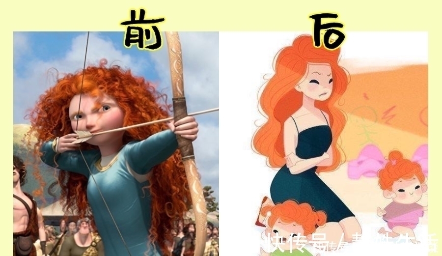 白雪公主和七个小矮人|当迪士尼公主成为妈妈,安娜温柔,连调皮的长发公主也变了一个样