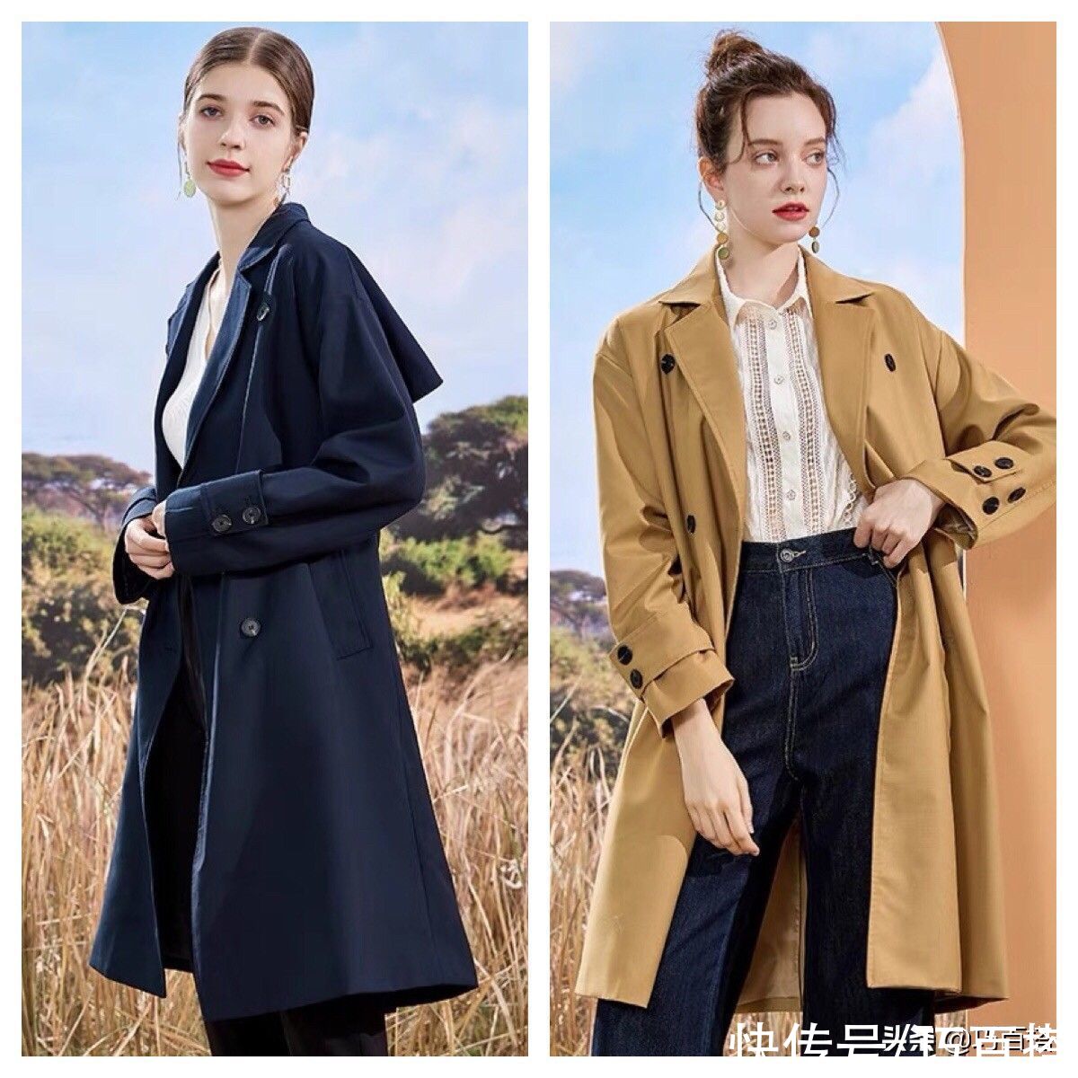 气质|风衣真是“外搭天花板”，高级的气质，显瘦的能力，一步到位